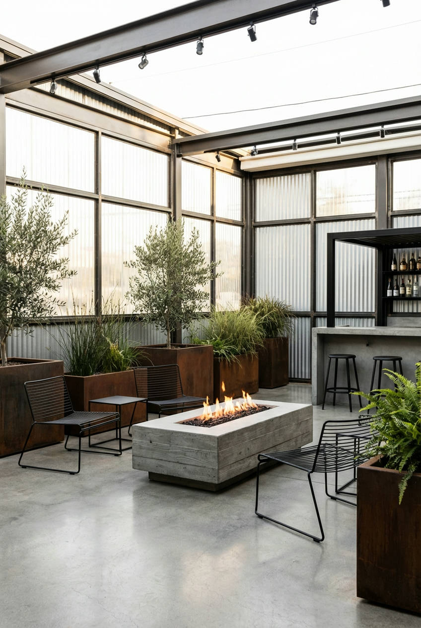 Industrial Chic with Concrete and Metal