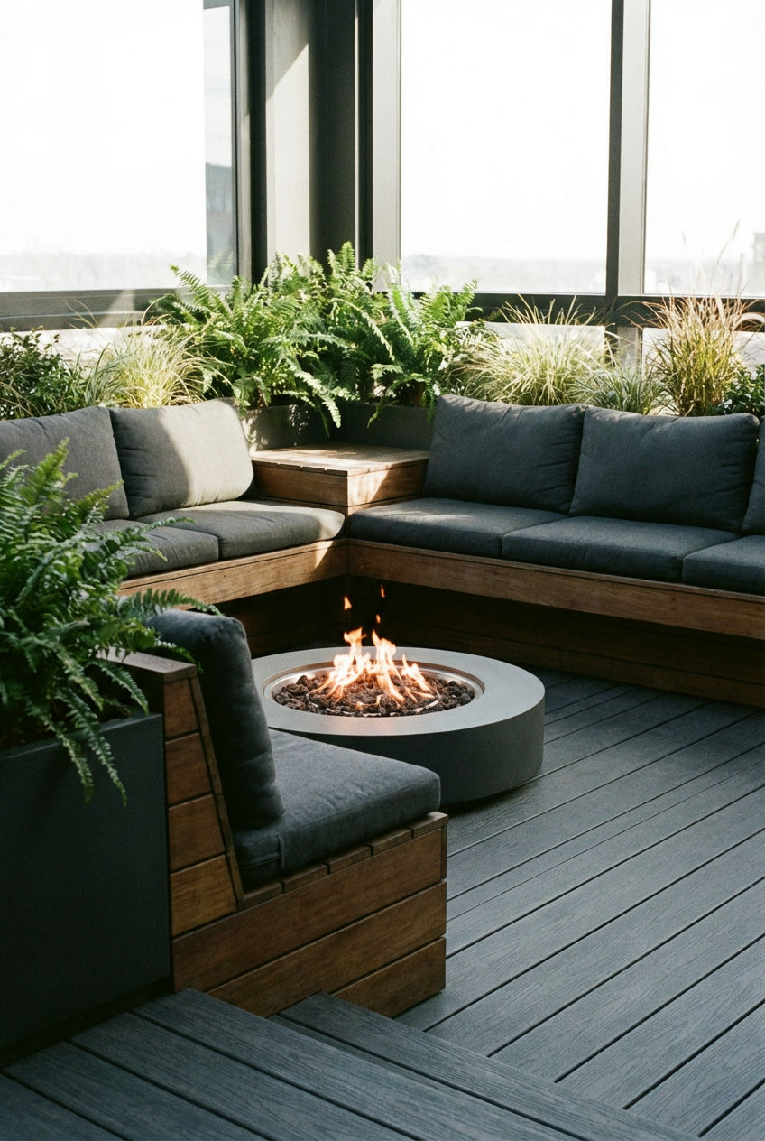 Fire Pit with Deck Integration