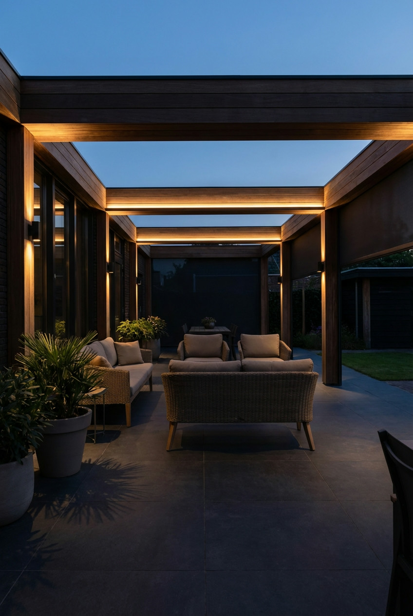 Pergola with Accent Lighting