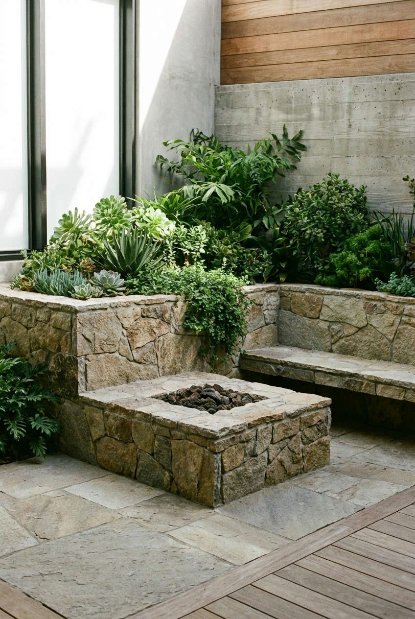 Boho Chic Fire Pit Area