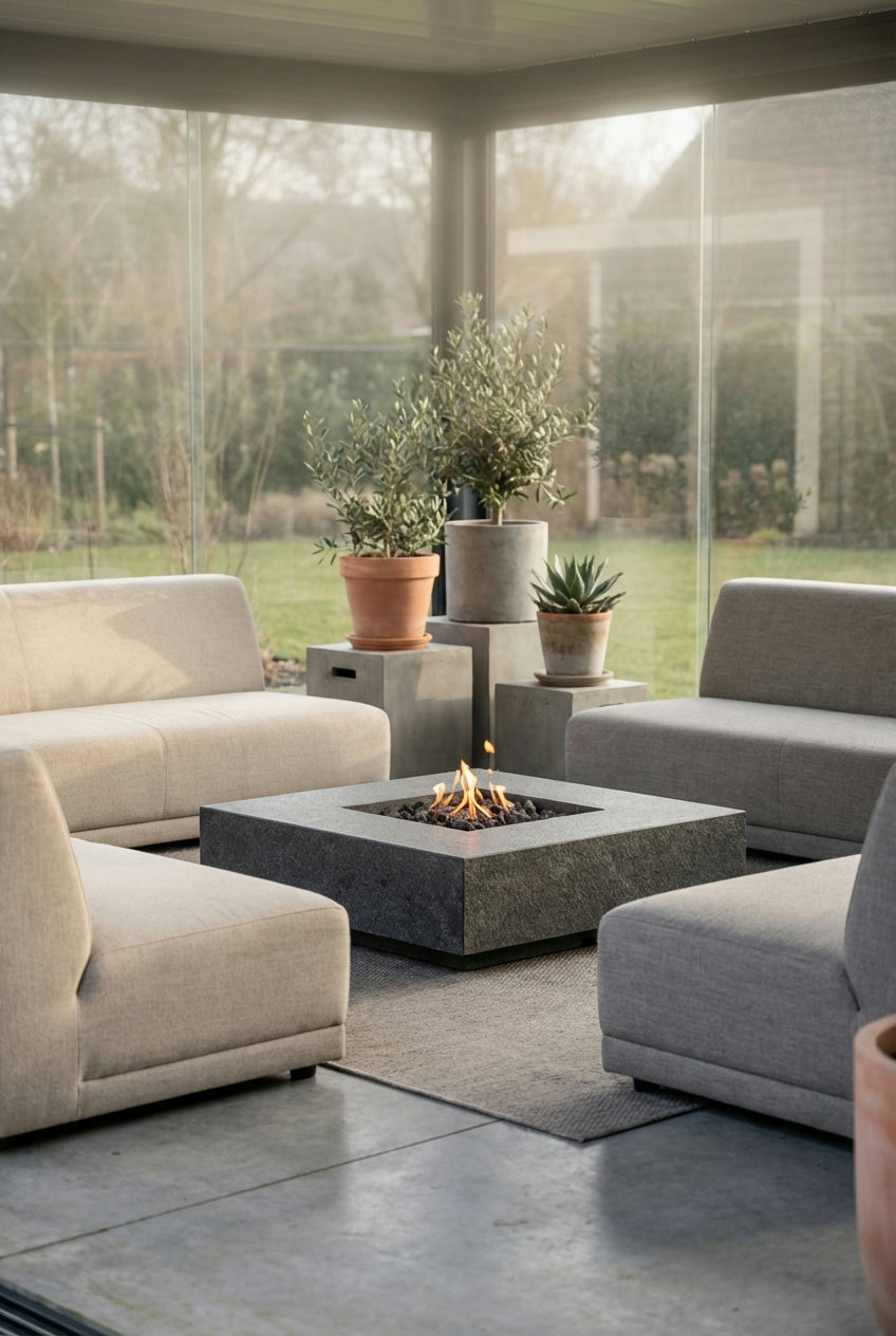 Minimalist Patio Hearth