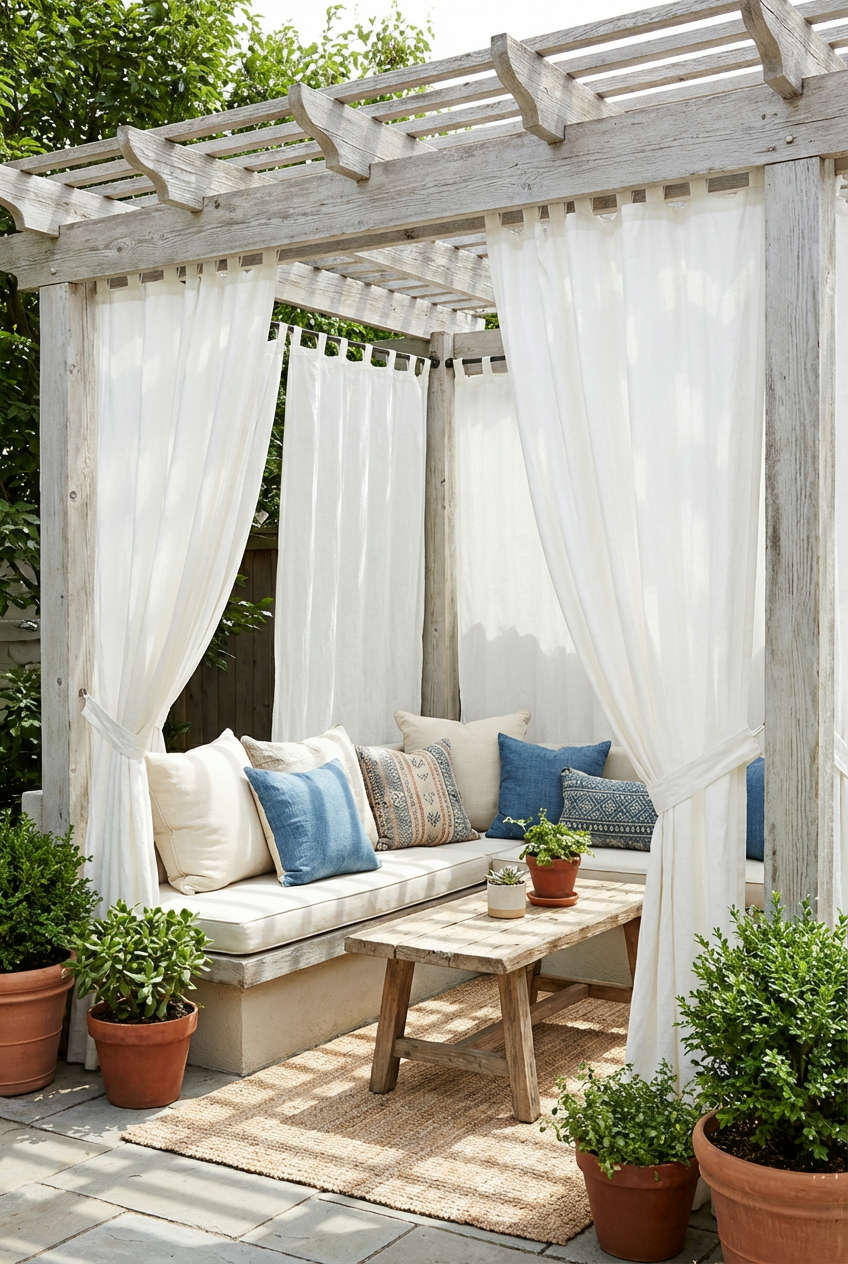 Creating a 'Room' with Outdoor Curtains