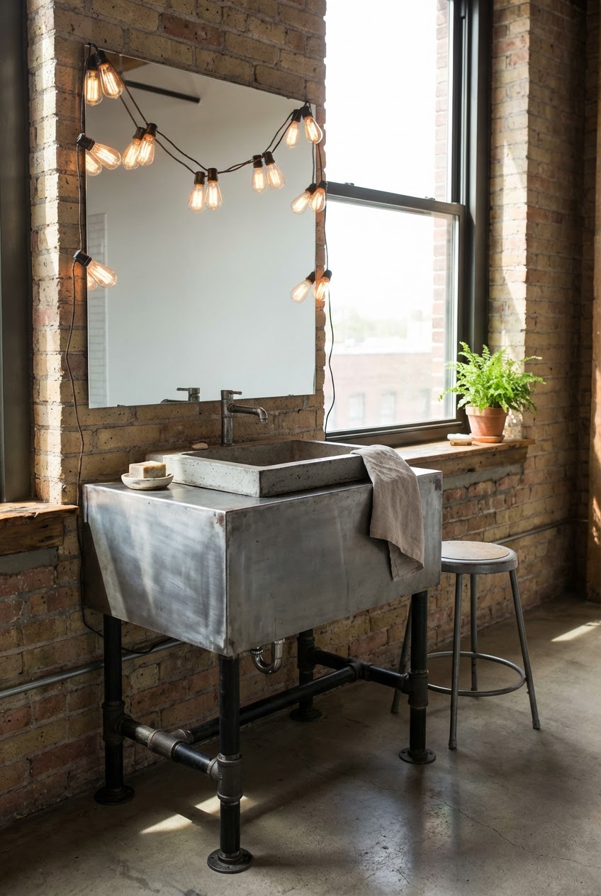 Industrial Steel & Exposed Bulbs