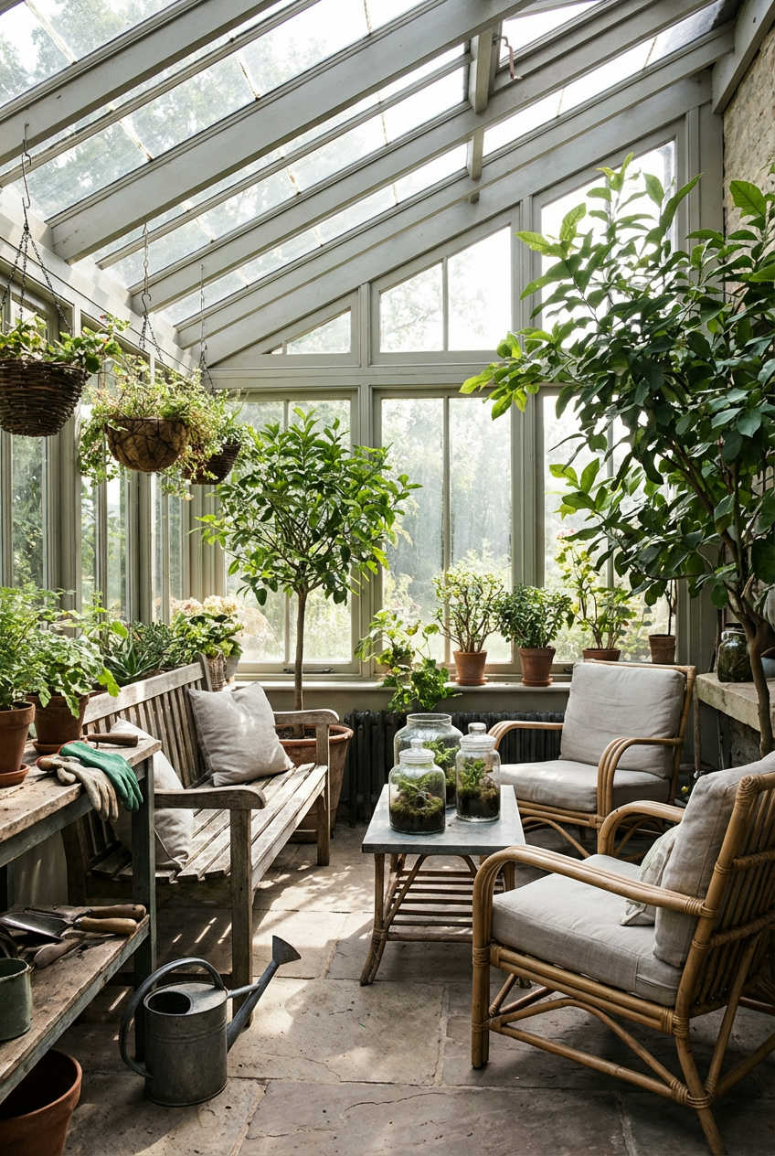 Greenhouse Inspired Sunroom
