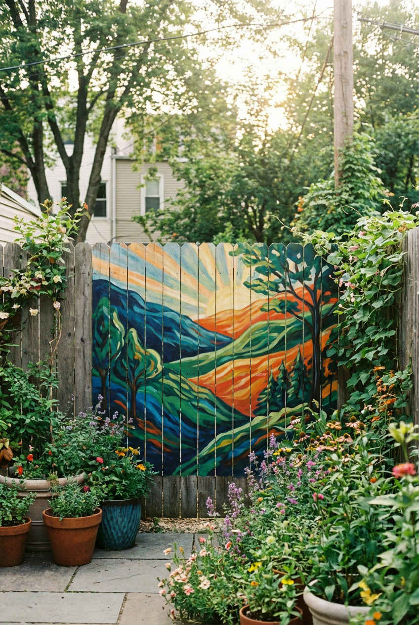 Art-Inspired Mural Fences