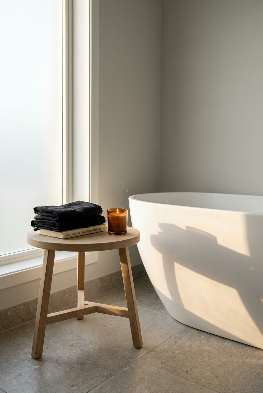 Small Stool for Bath Essentials