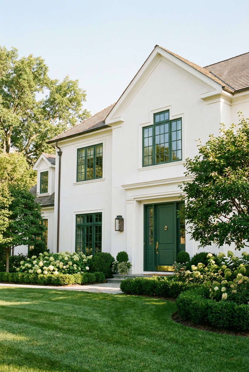 Forest Green Accents with White