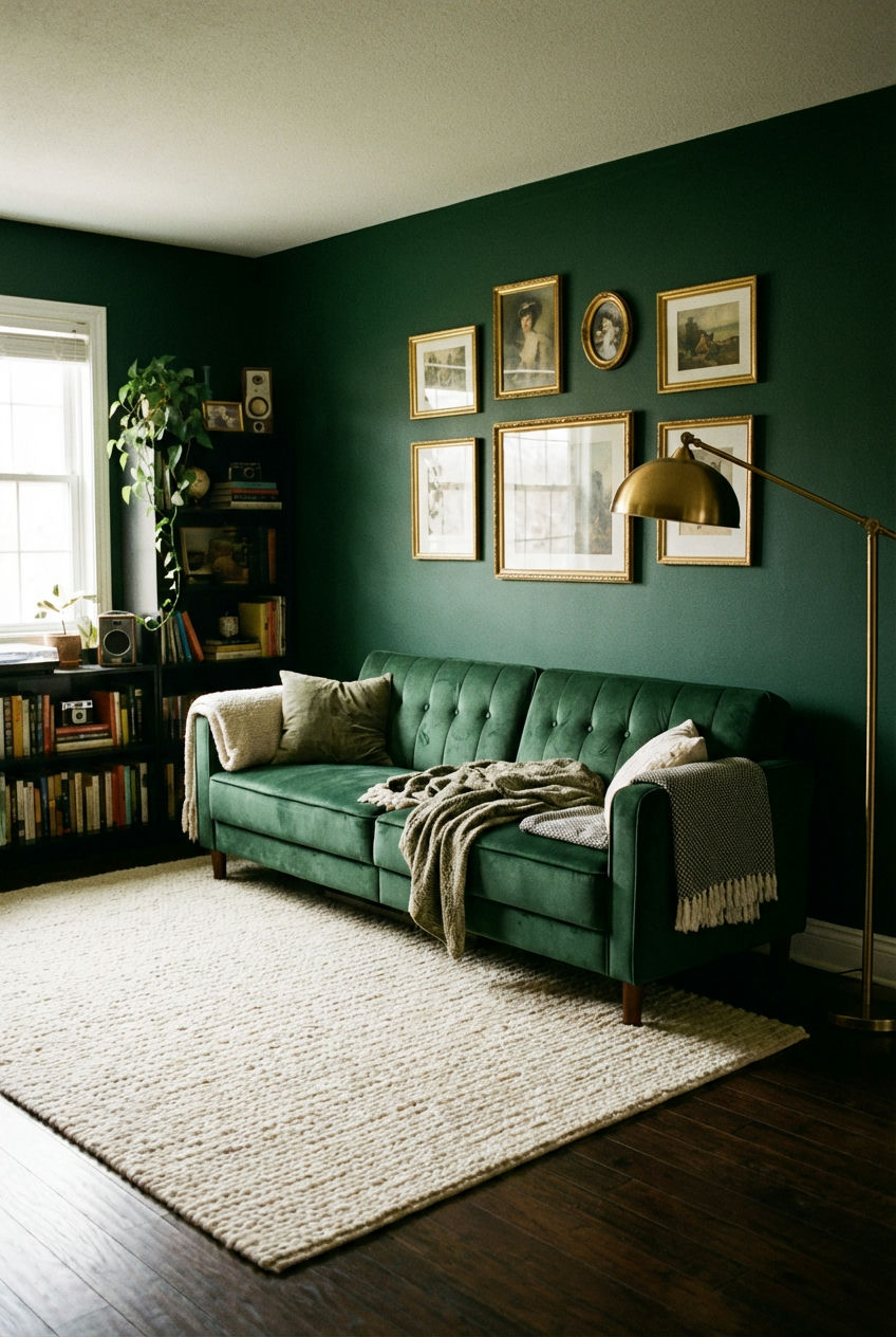 Forest Green + Gold Accents