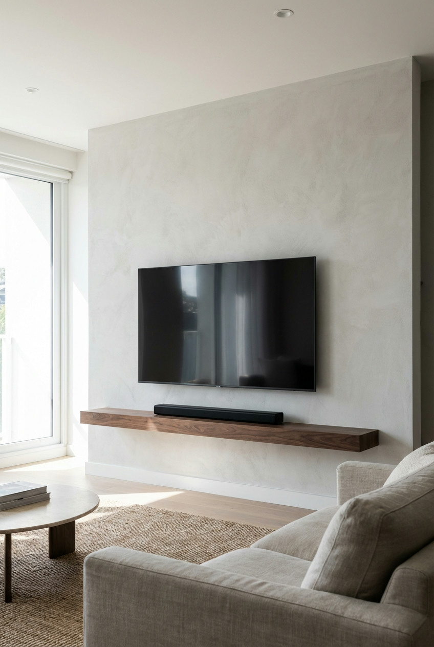 Integrated Soundbar Shelf