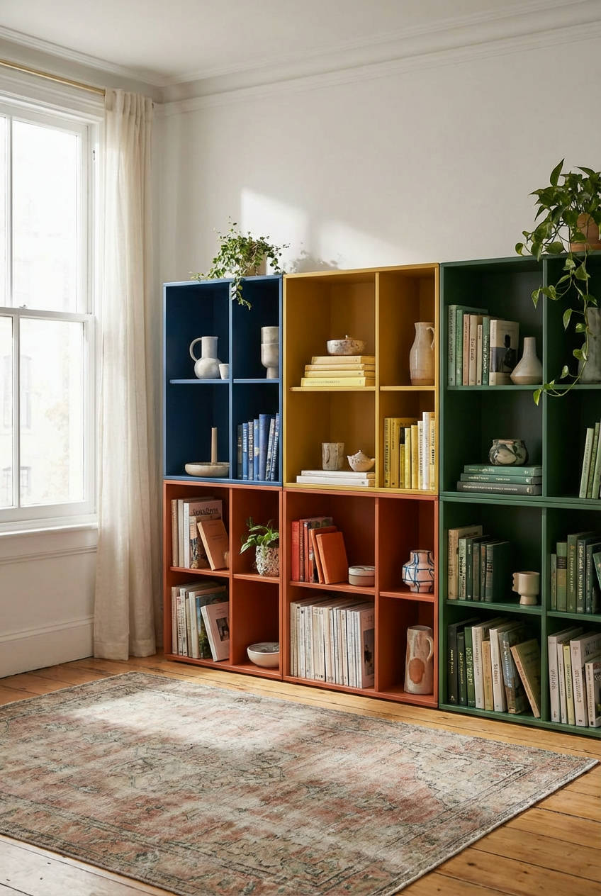 Color-Blocked Cube Composition