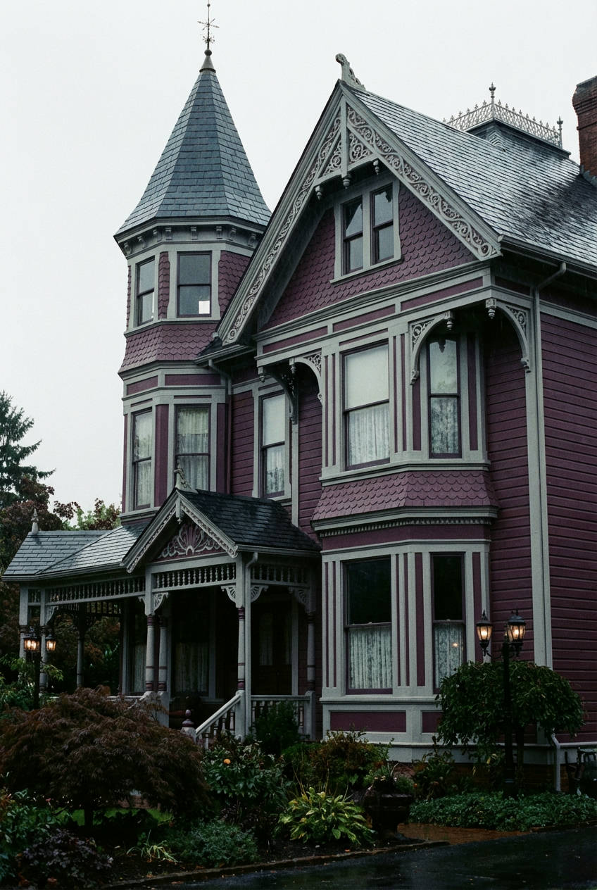 Deep Plum and Gray