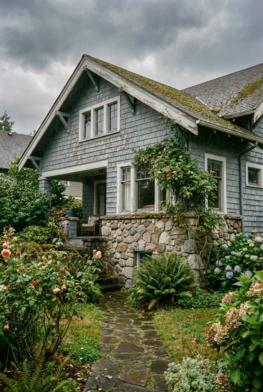 Weathered Blue-Gray and Stone