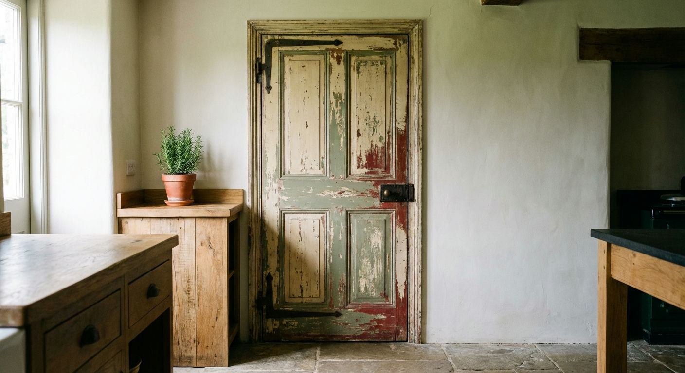 Antique Wood Pantry Door