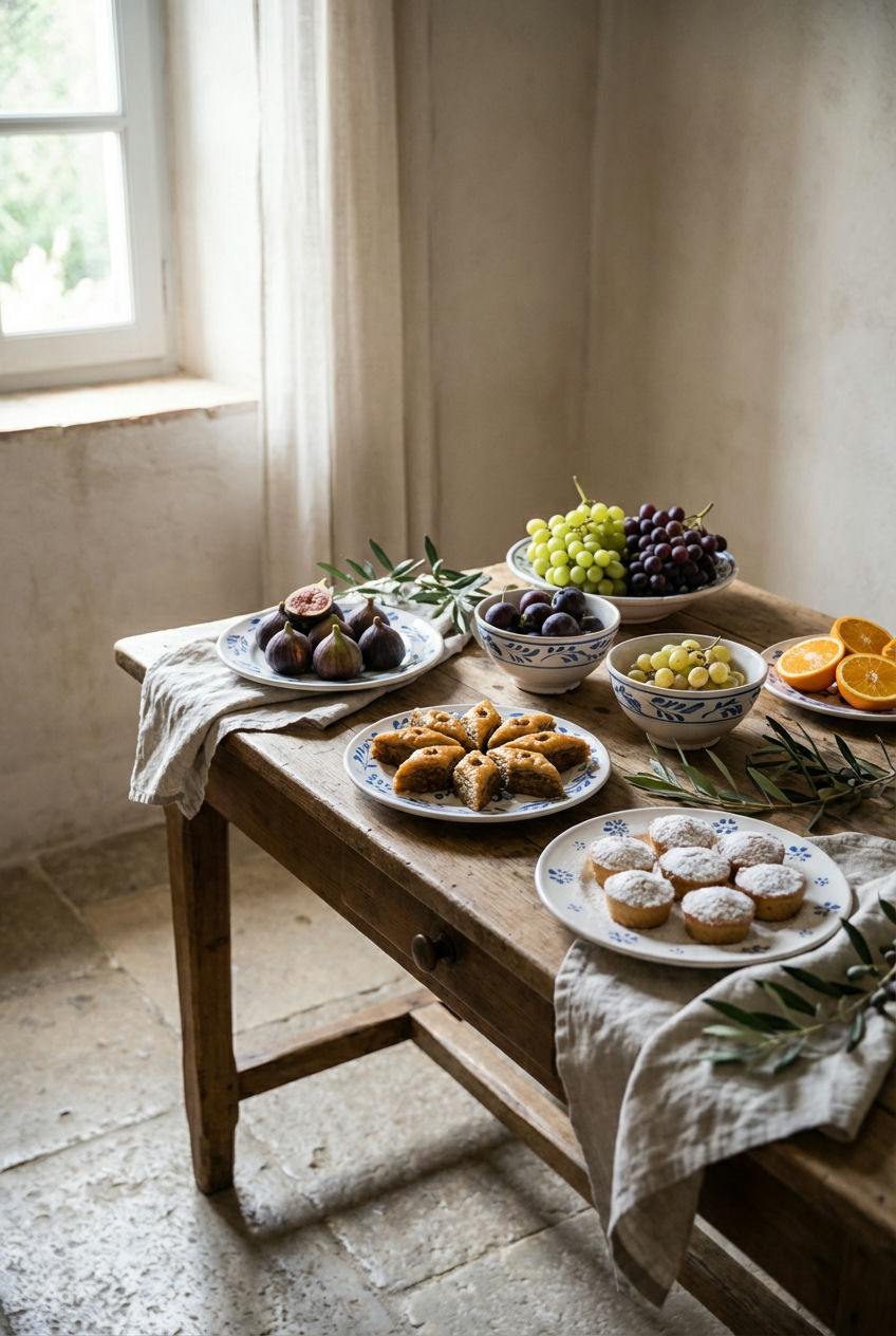 Mediterranean-Inspired Fruit & Pastry Spread