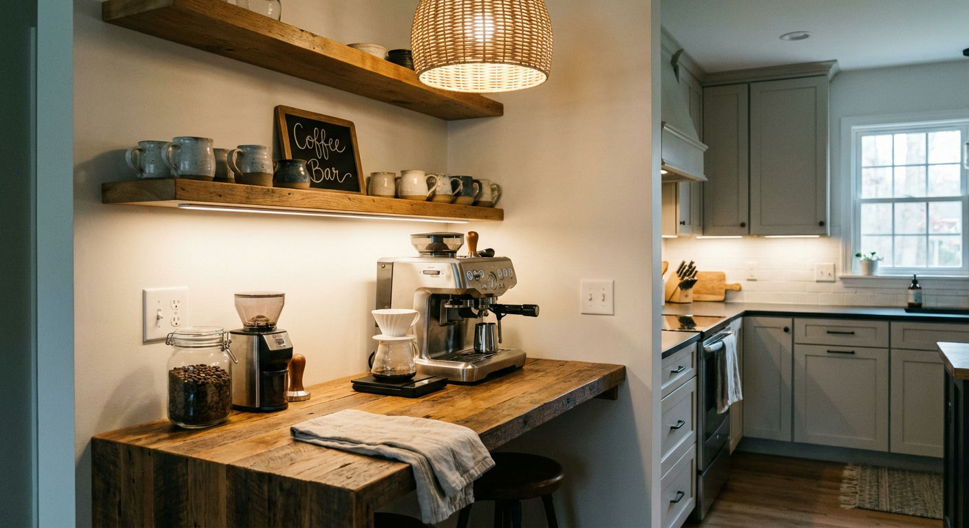 Integrated Coffee Bar Nook