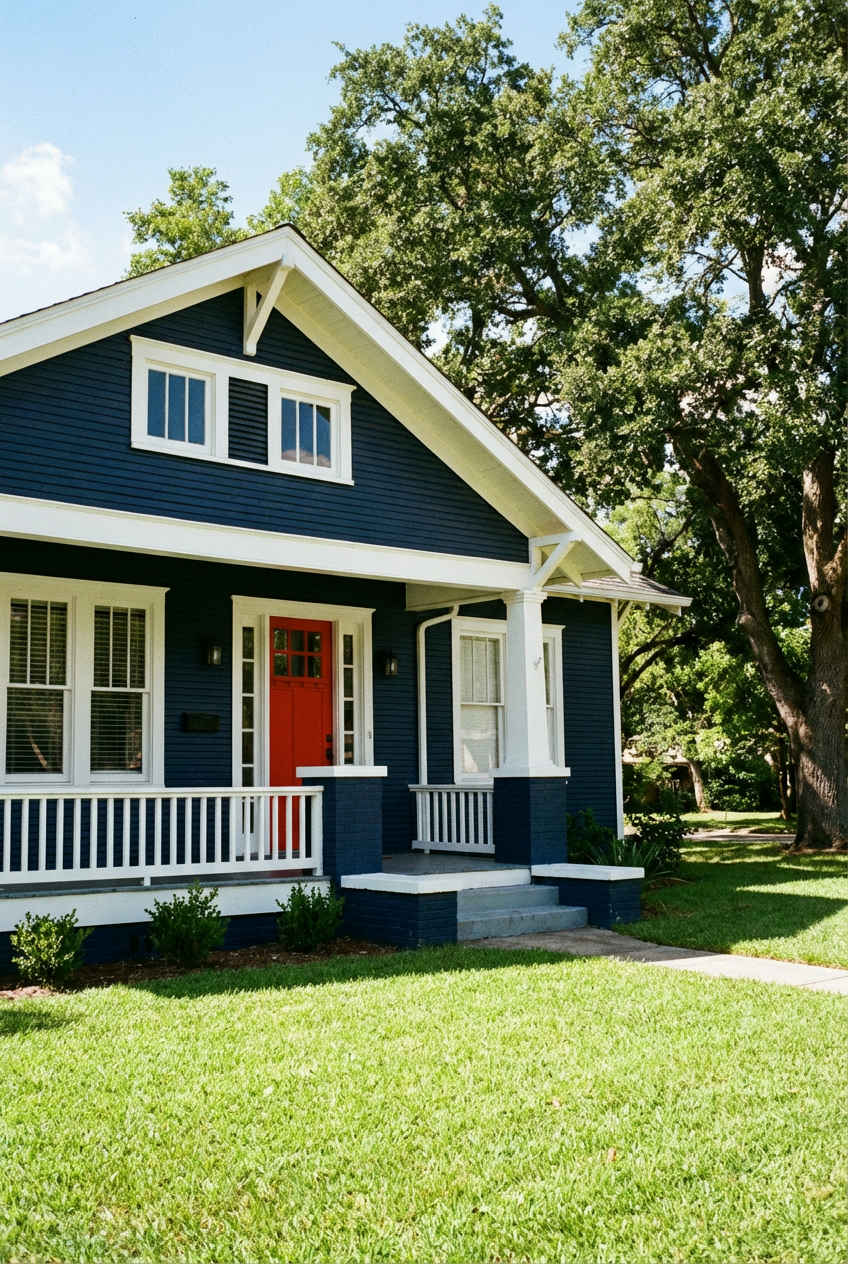 Deep Navy with White Trim