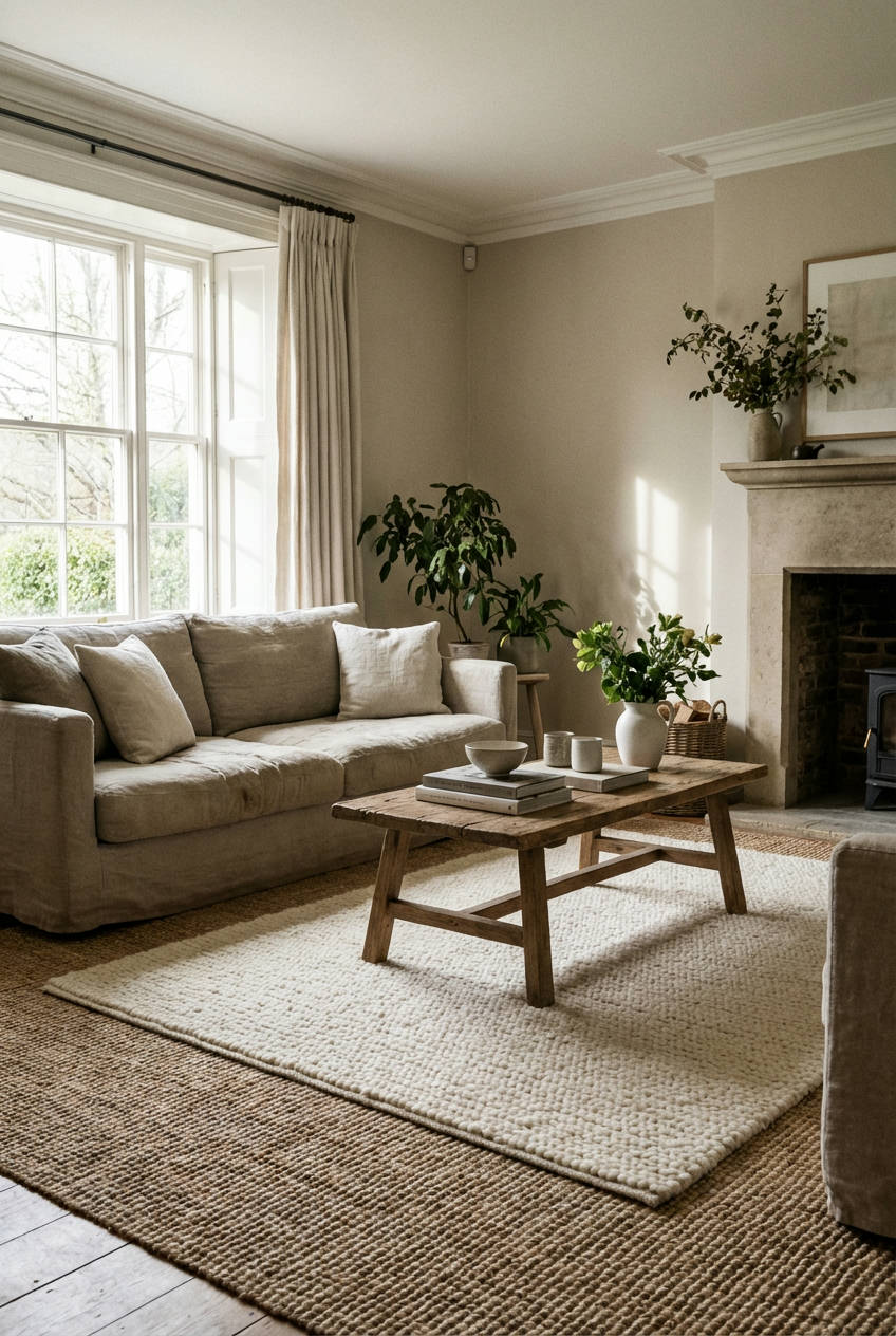 Layered Neutral Rugs