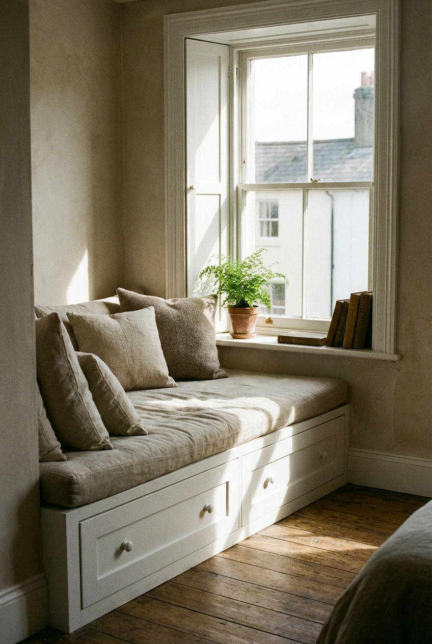 Built-in Window Seat with Drawers
