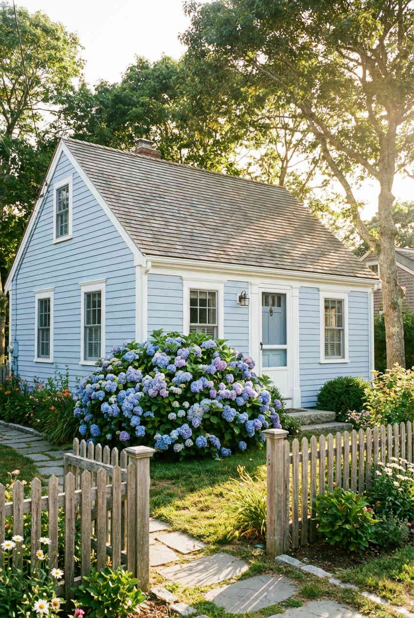 Pastel Blue with White