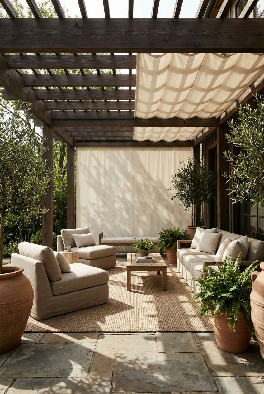 Pergola with Retractable Canopy