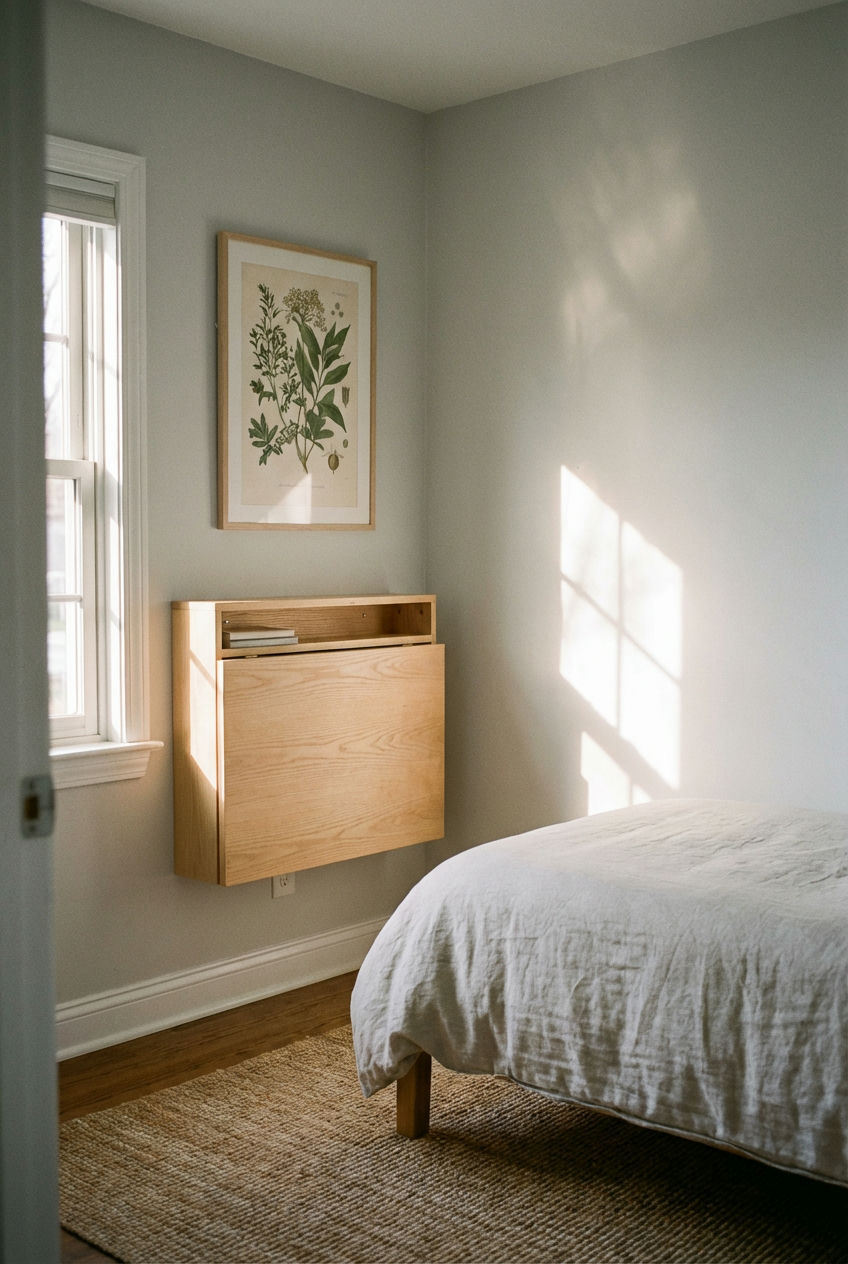 Wall-Mounted Fold-Down Desk