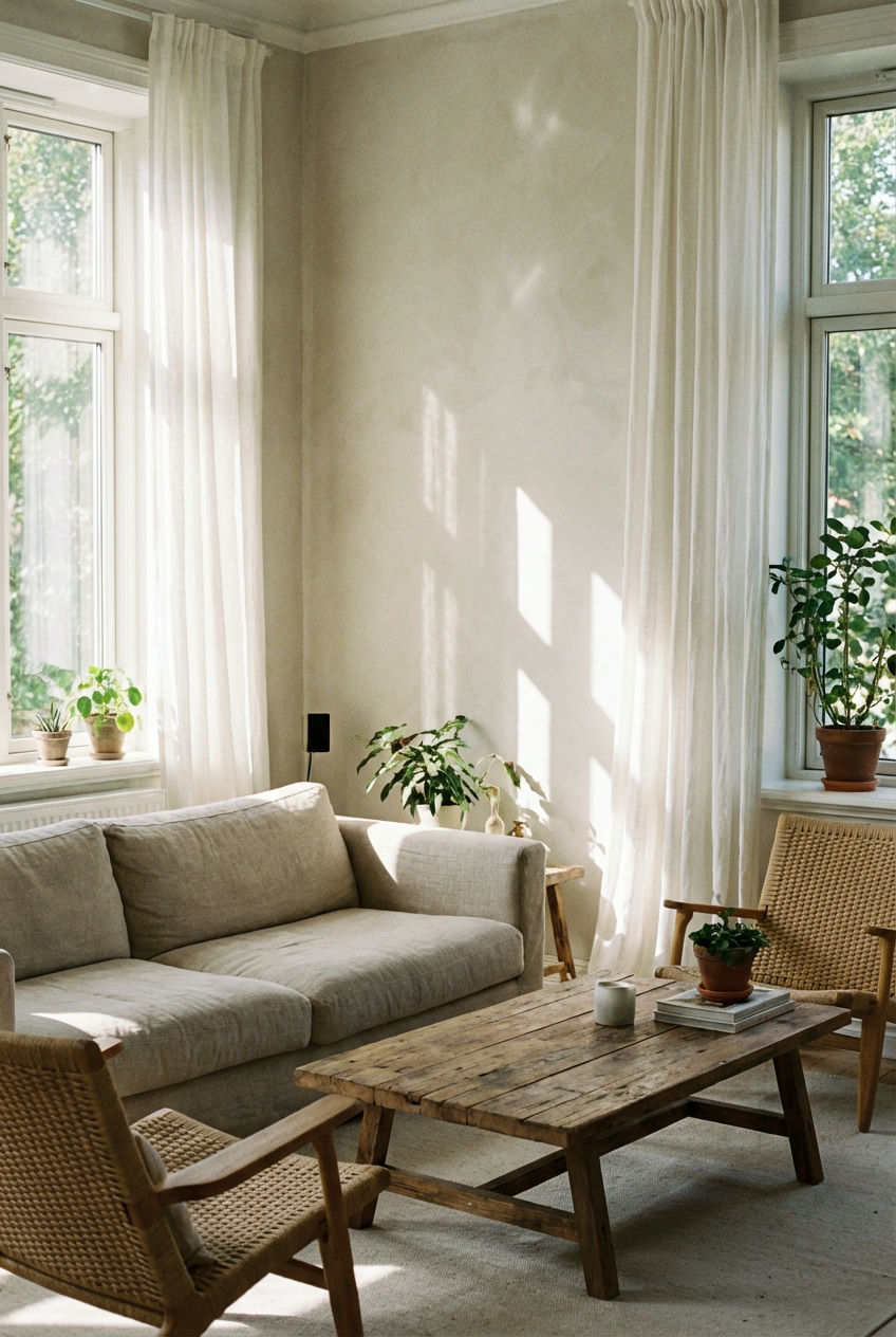 Soft White Drapes