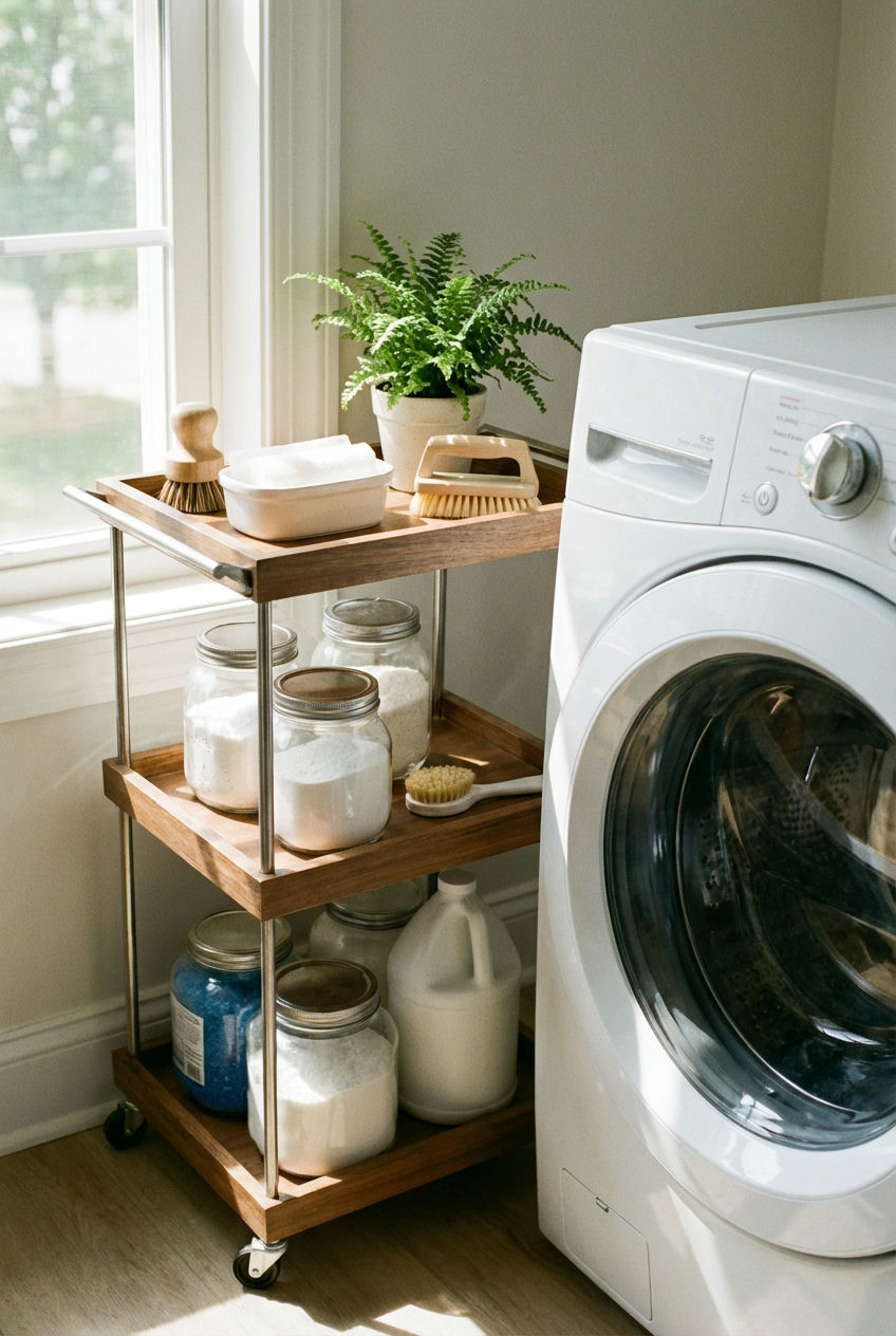 Rolling Carts for Mobile Laundry Essentials