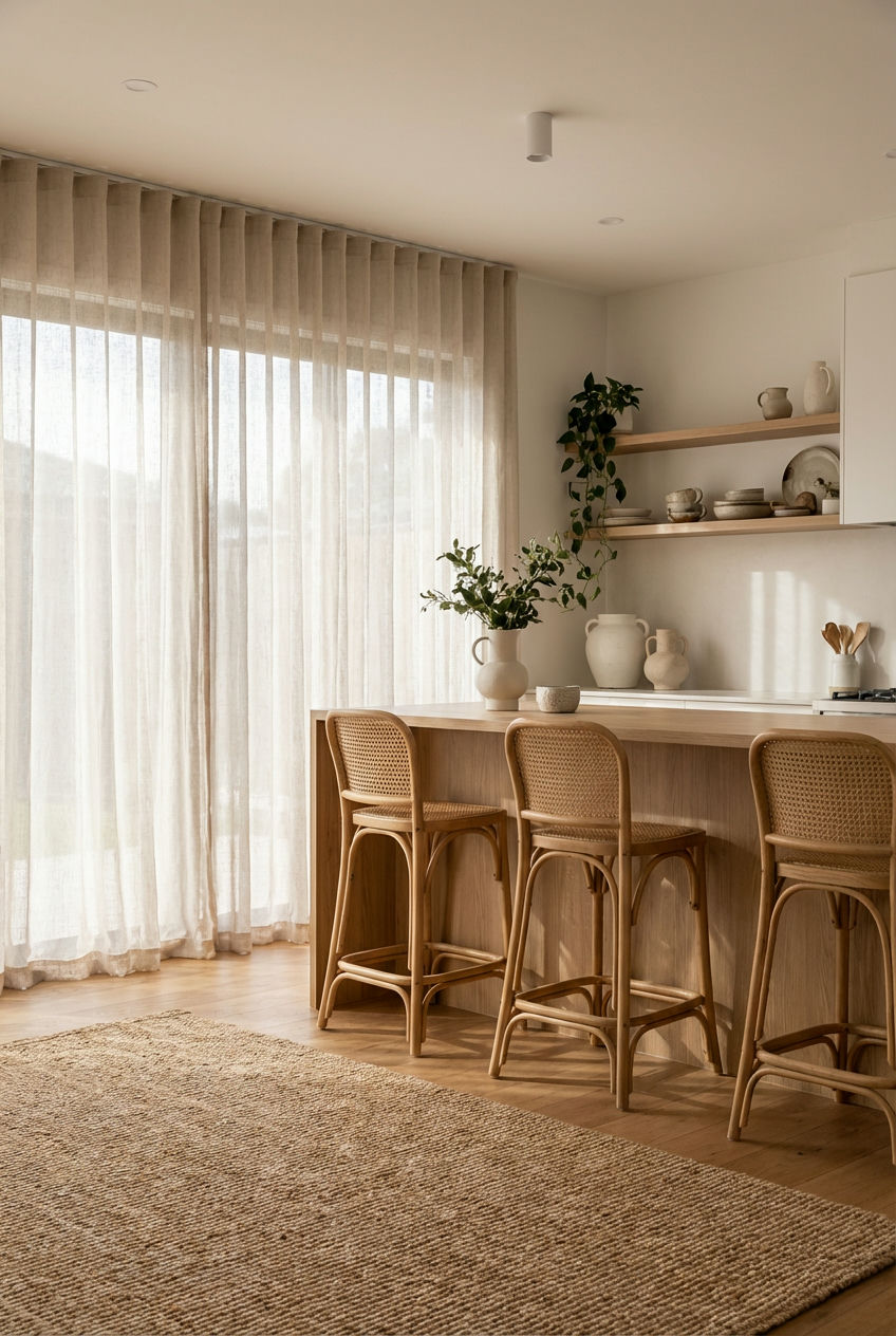 Rattan and Cane Accents & Soft Textures