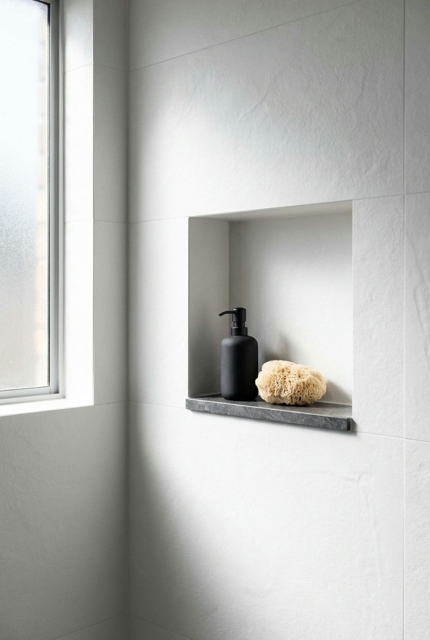 Shower Wall Niche for Minimalist Look