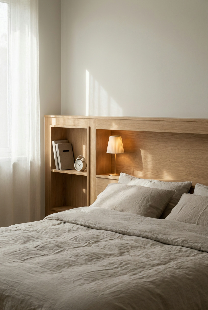 Bedroom Headboard Storage