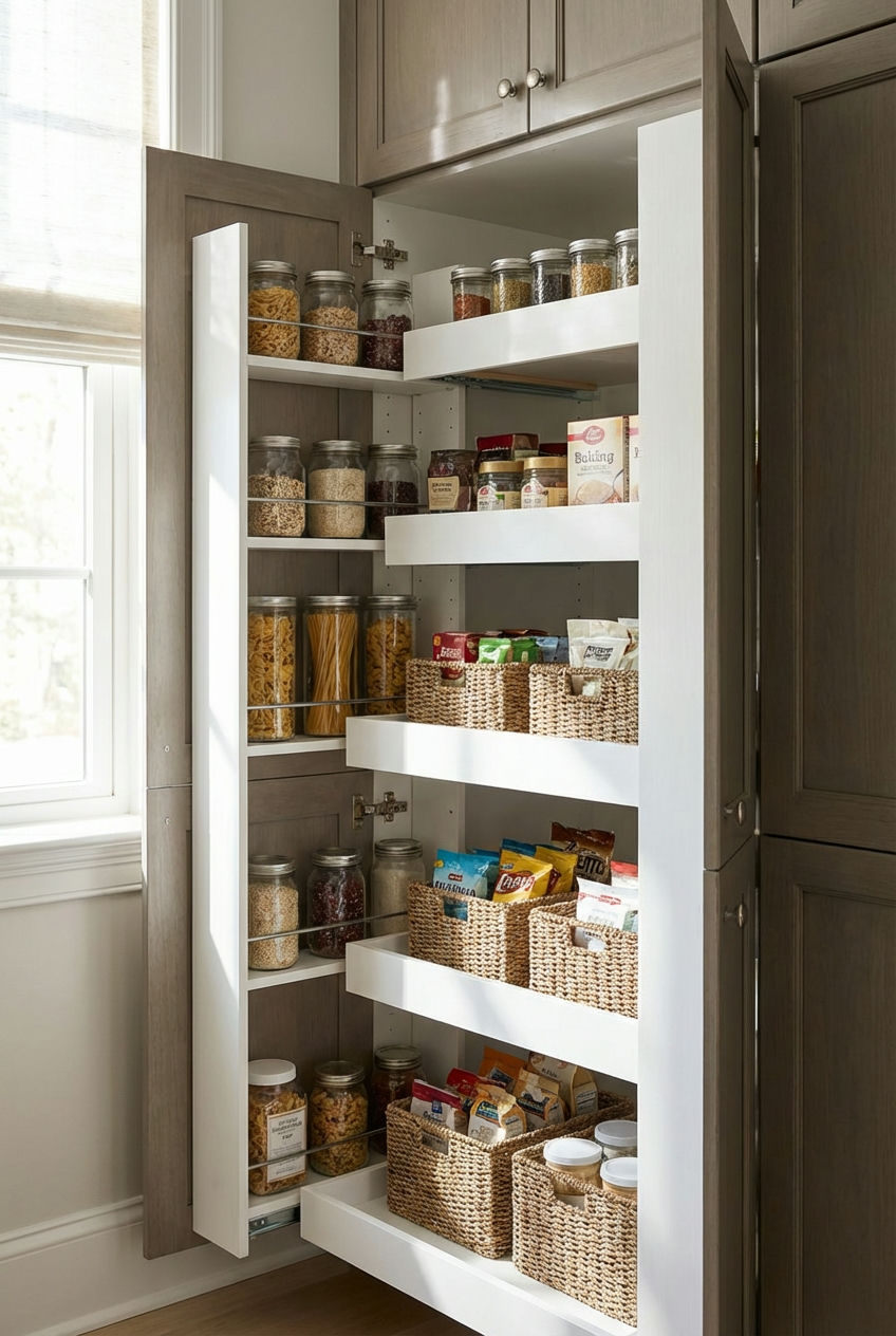 Pull-Out Pantry Shelves for Deep Cabinets