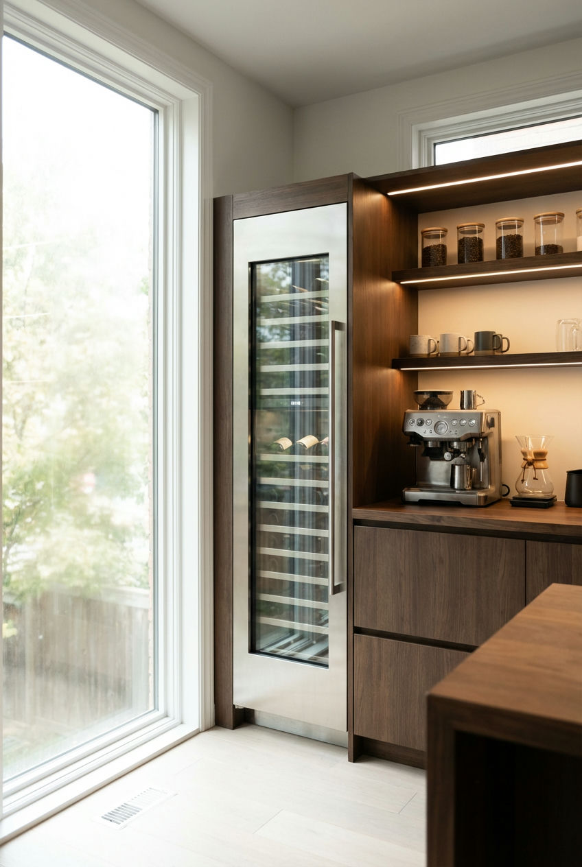 Integrated Wine Storage & Coffee Stations