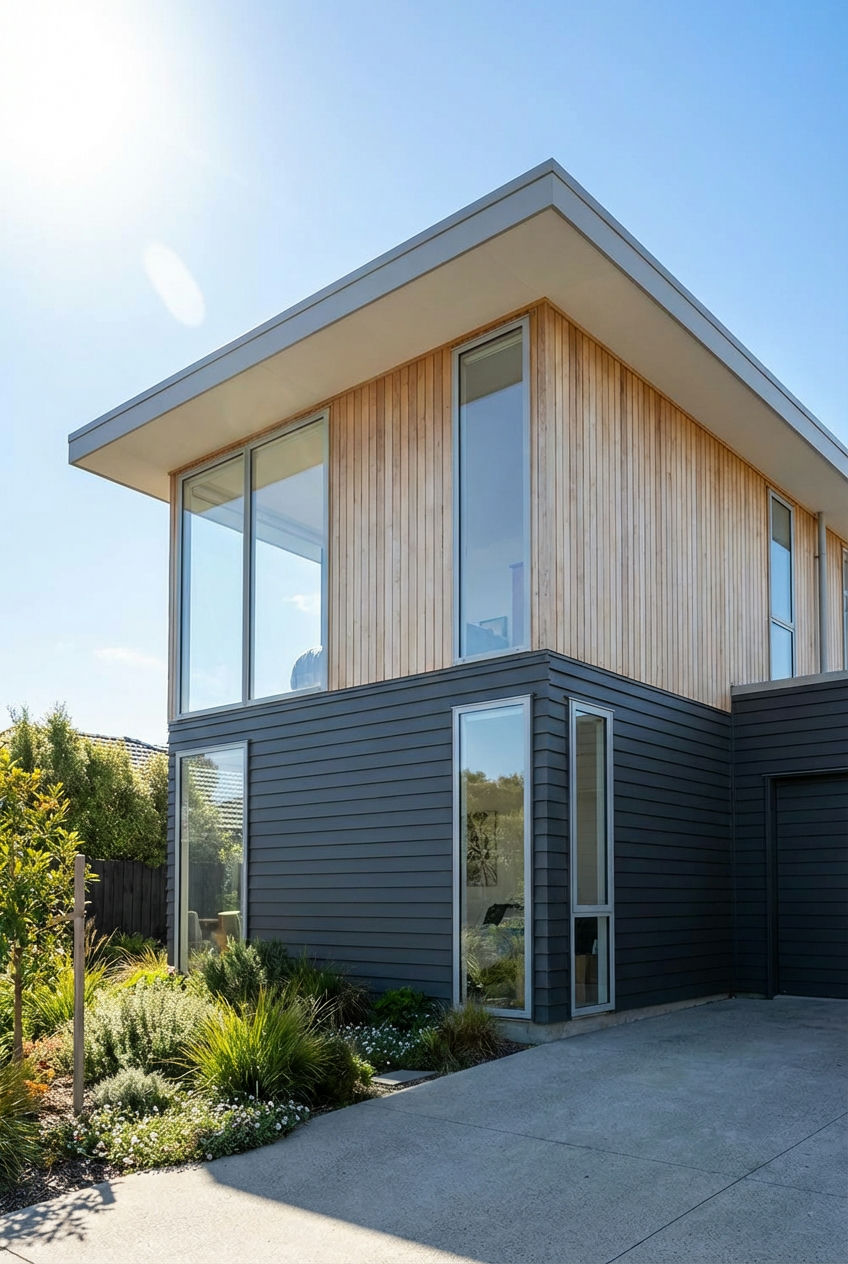 Two-Tone Siding with Contrasting Textures