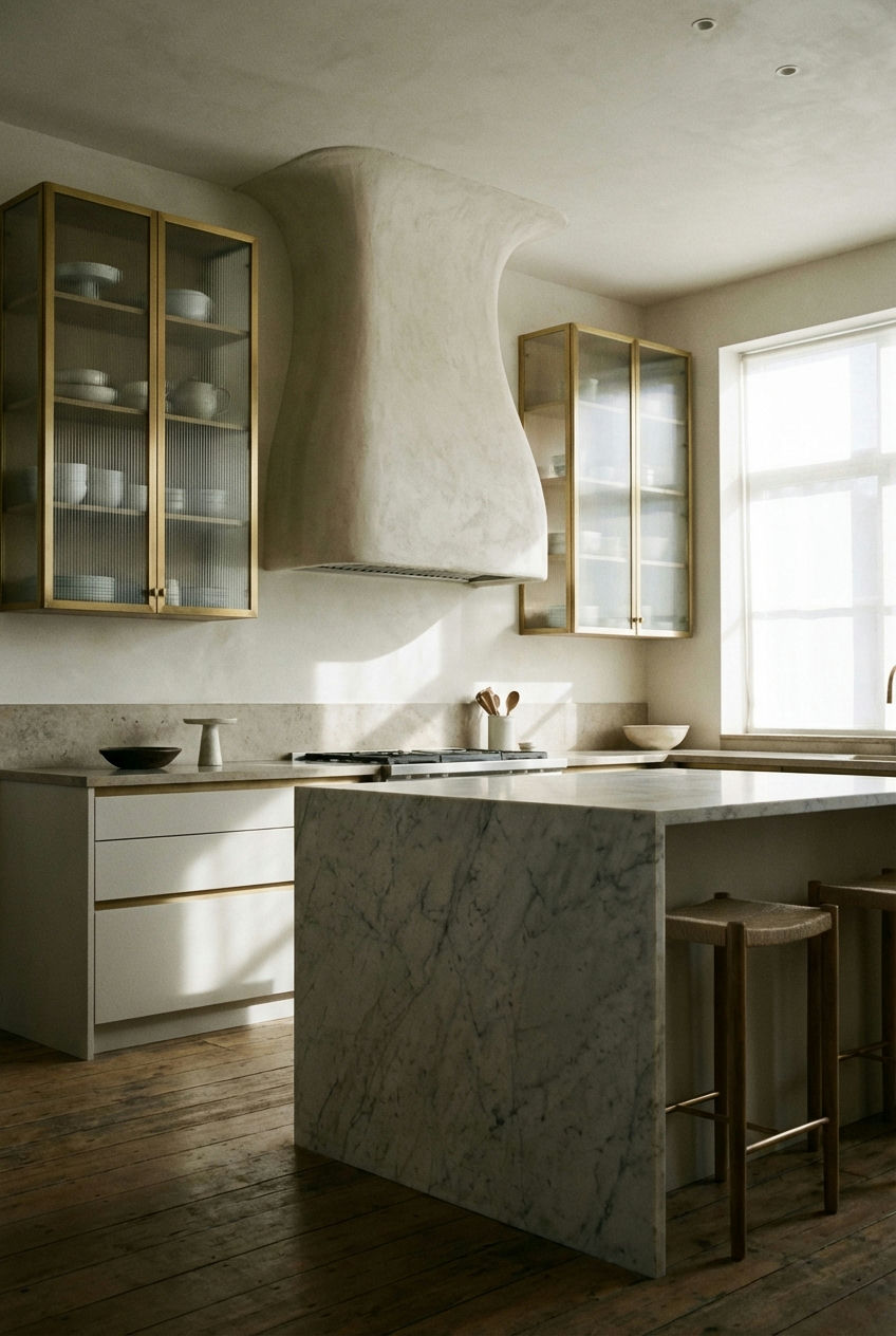 Statement Hoods & Fluted Glass Cabinetry