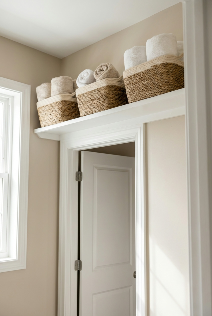 Vertical Shelving above Doorway