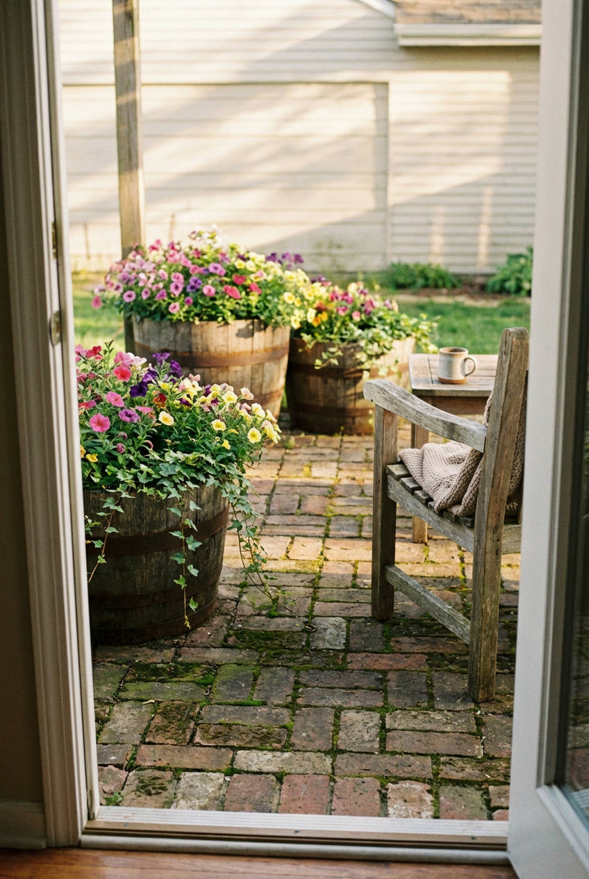 Repurposed-Barrel-Planters
