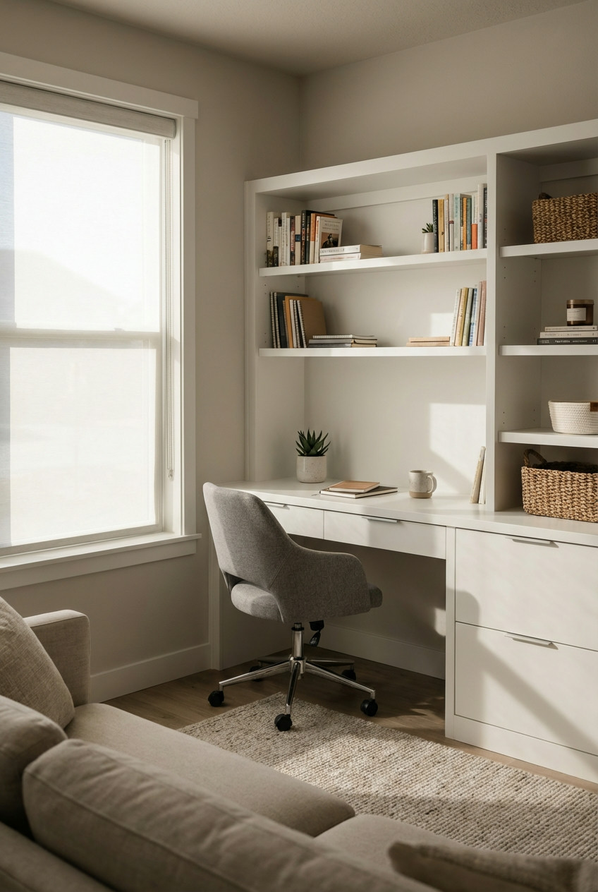 Custom Desk & Shelving Unit