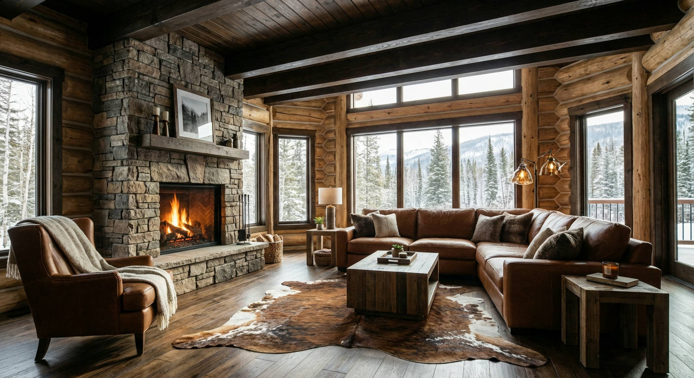 Cozy Log Cabin Inspired Interiors