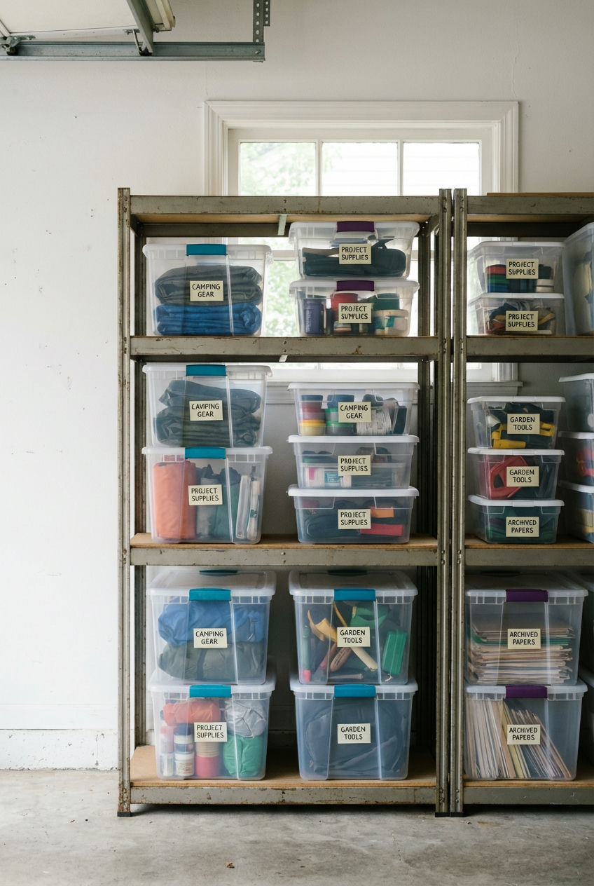 Clear Plastic Storage Bins