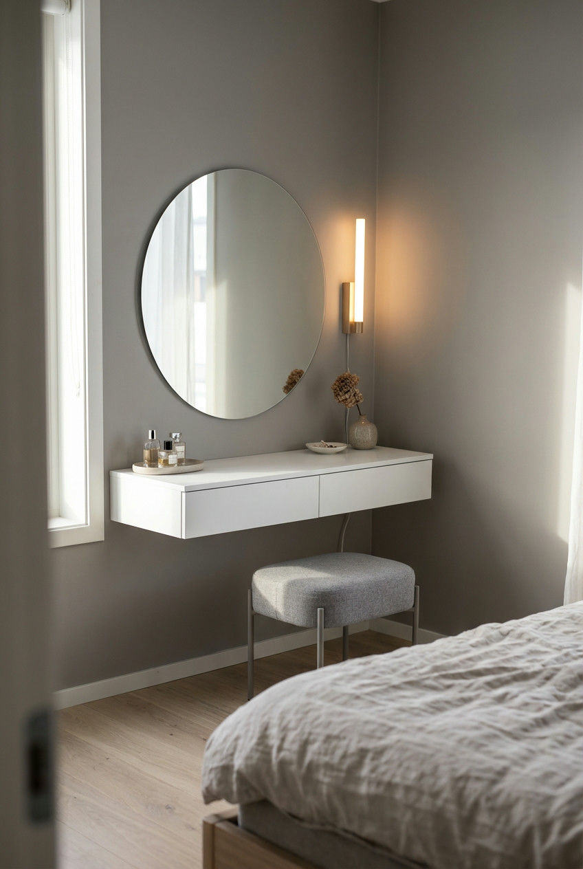 Wall-Mounted Makeup Vanity