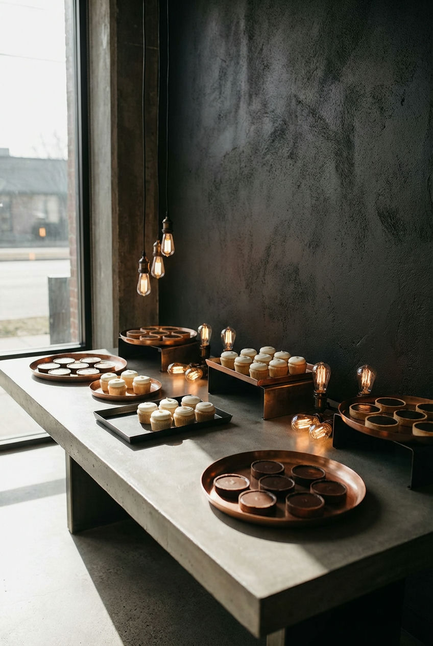 Modern Industrial Chic Desserts