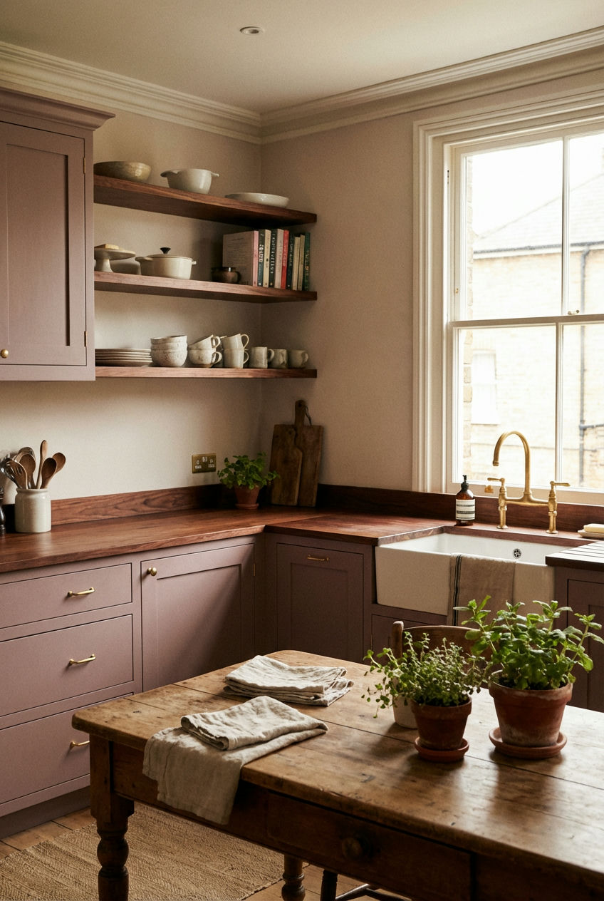 Muted Mauve and Rosewood