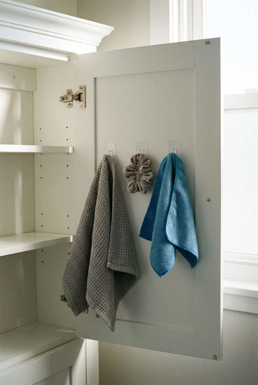Small Hooks on Cabinet Doors