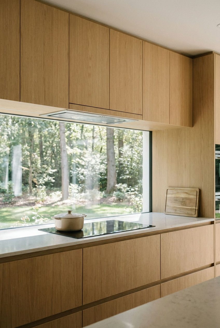 Concealed Range Hoods & Picture Window Backsplashes