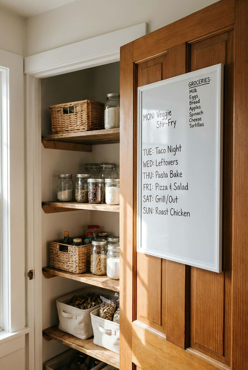 Command Center Whiteboard for Meal Planning