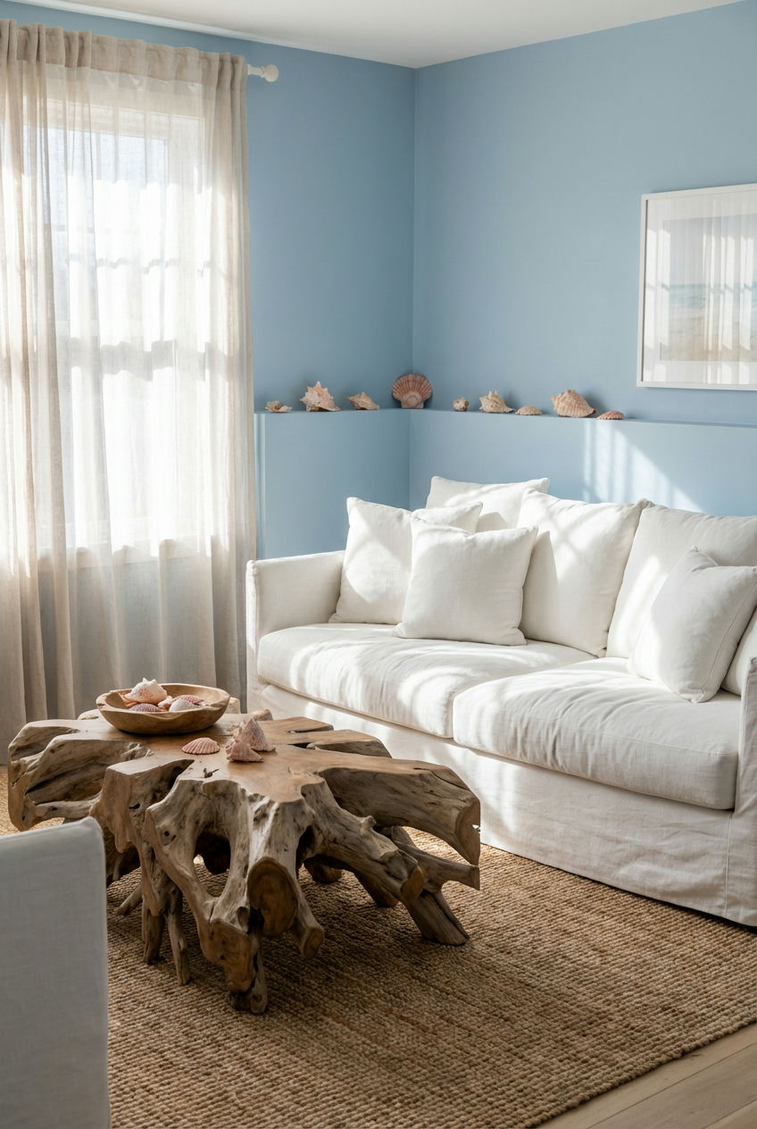 Coastal Calm with Driftwood Accents