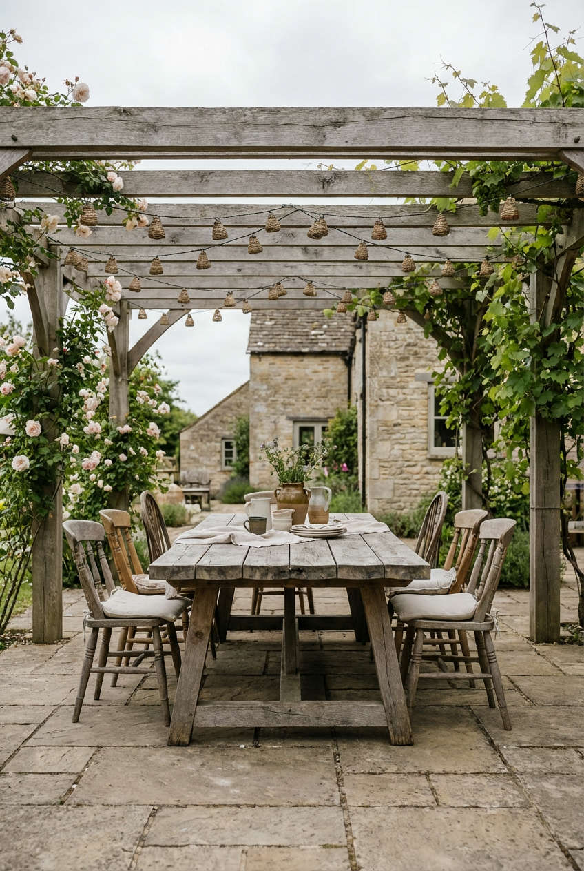 Outdoor Farmhouse Entertaining Areas