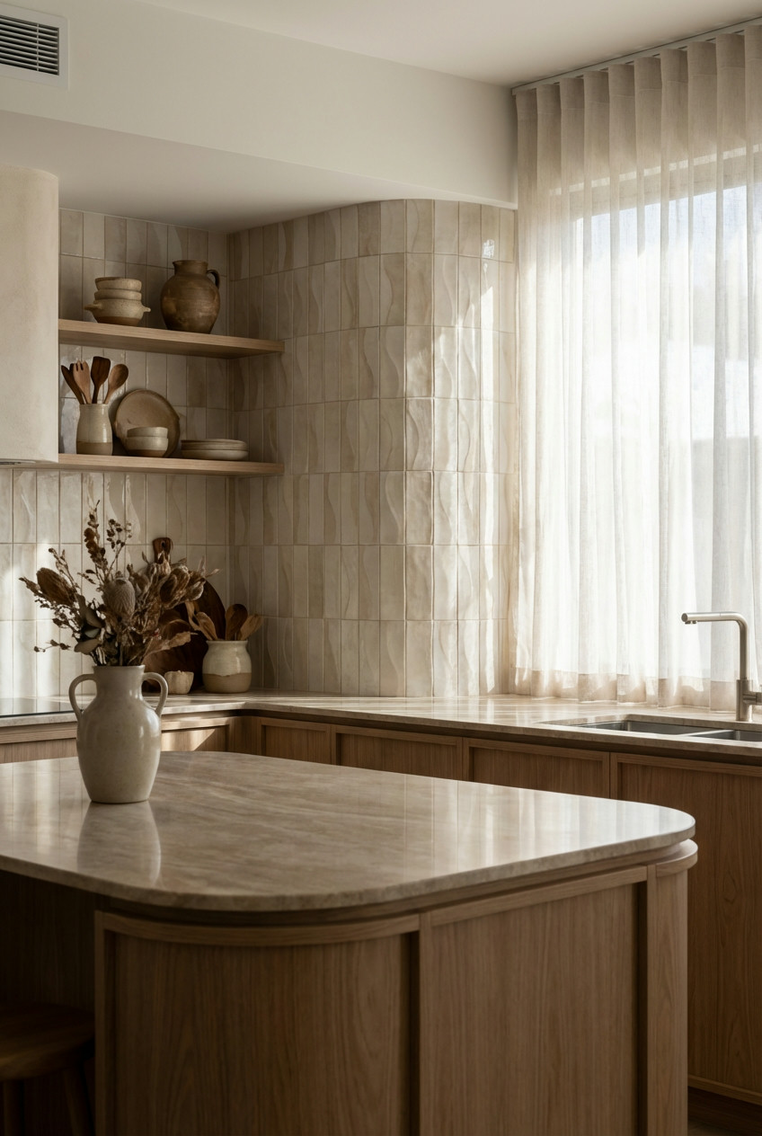 Undulating Backsplashes & Subtle Curves