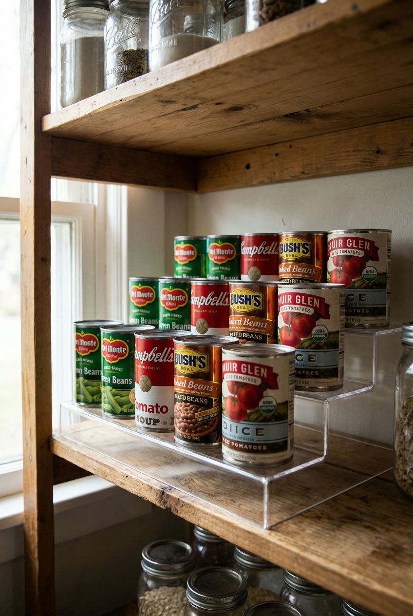 Tiered Risers for Canned Goods