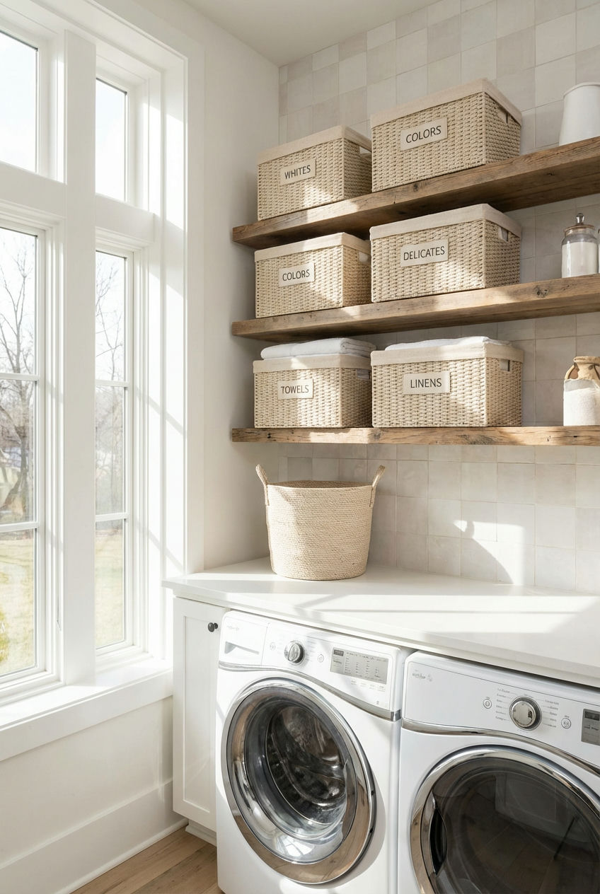 Labeled Bins and Baskets for Categorized Contents